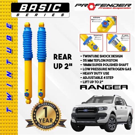 Jual Shock Profender Belakang Adjustable Ford Ranger T6 2012 2020 Std