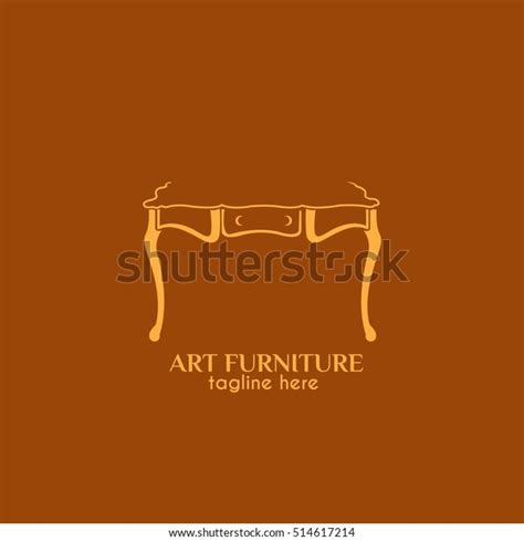 Furniture Logo Design Template Vector Illustration เวกเตอร์สต็อก ปลอด