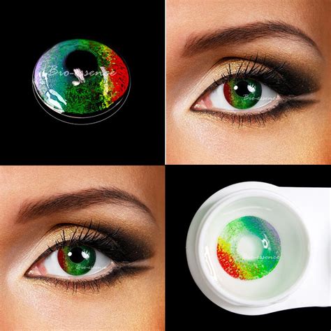 Pcs Pair Cosplay Color Contact Lenses Rainbow Series Eye Contact Lens