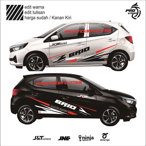 Stiker Mobil Honda Brio Sticker List Bodi Samping Brio Terbaru Lazada