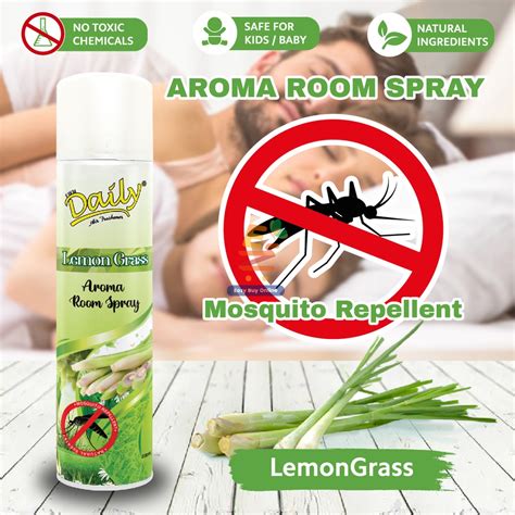 DAILY Lemon Grass Room Freshener Spray Mosquito Repellent Pewangi