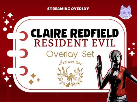 Claire Redfield Resident Evil Stream Overlay Set For Twitch Border