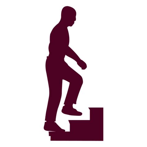 Persona Subiendo Escaleras Silueta Descargar PNG SVG Transparente