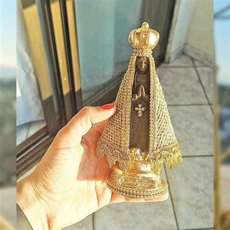 Nossa Senhora Aparecida Estilo Barroco Juta 17cm Lembrança Shopee Brasil