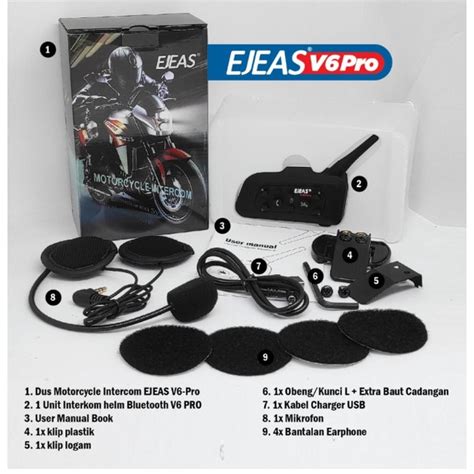 Jual Ejeas V Pro Bluetooth Rider Intercom Vnetphone Sena Riders