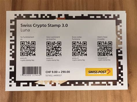 Swiss Crypto Stamp Token Id Luna Kaufen Auf Ricardo