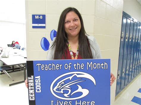 Chs Announces Teacher Of The Month Justine Clark The Coosa County News