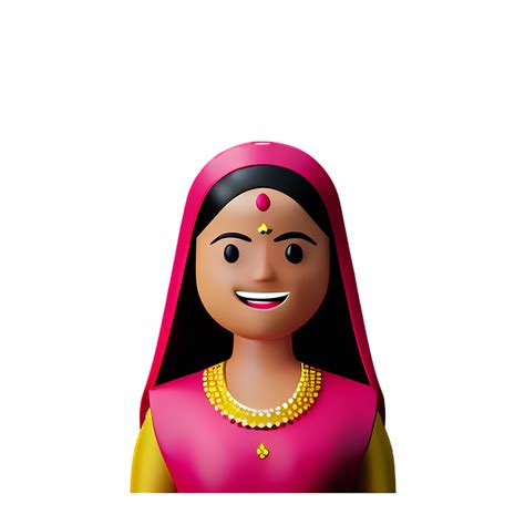 Indian Bride Face 3d Rendering Icon Illustration 29435246 PNG