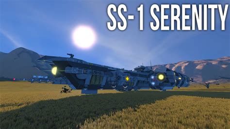 Space Engineers Ss 1 Serenity Cargo Ship Spotlight Youtube