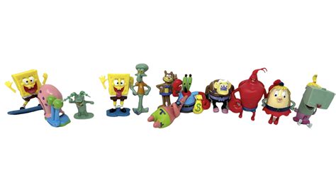 Spongebob Squarepants 12 Pcs Action Figures And Cake Toppers Complete Bikini Bottom Set