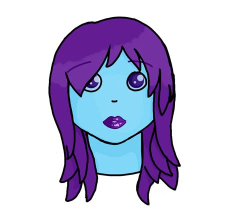 Purple Hair Blue Skin By Satato On Deviantart