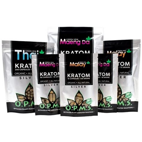 Opms Silver Kratom Capsules Bag Vape Plus