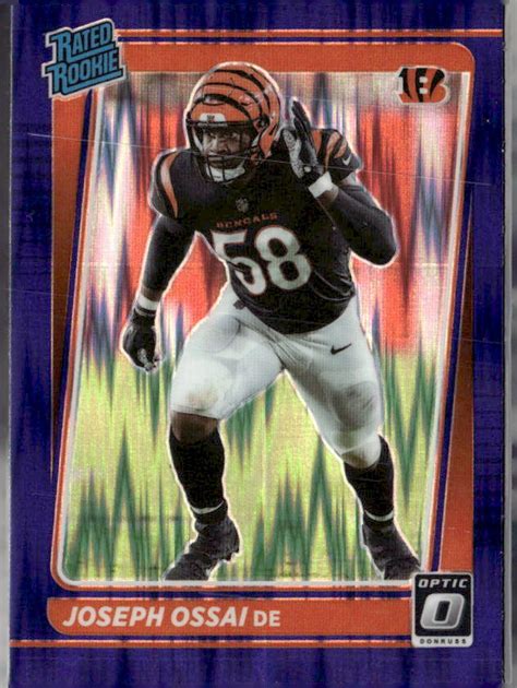 Donruss Optic Purple Shock Rc Joseph Ossai Cincinnati Bengals