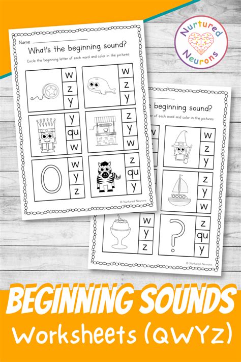 Circle The Beginning Sounds Worksheets Qwyz Phonics Nurtured Neurons