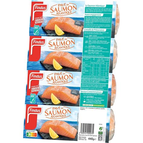 Findus Pav De Saumon De L Atlantique Avec Peau Pi Ces G Pas Cher