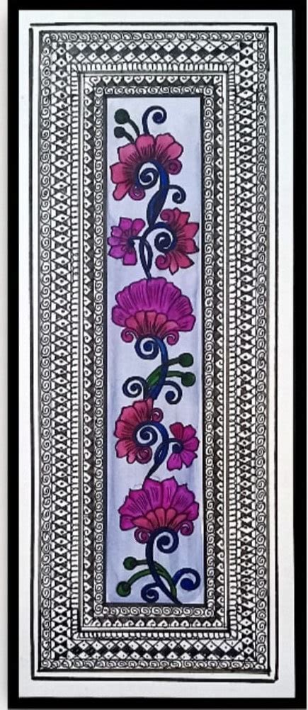 Floral Mandala 10 Mandala Art 20 X 38 Cms Including Frame