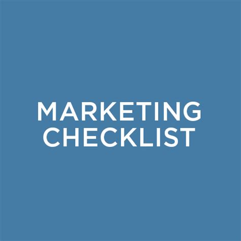 Marketing Checklist Church Planting Church Multiplication Network