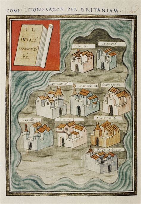 Saxon Shore Forts Illus From Notitia Dignitatum Circa 408 AD Old