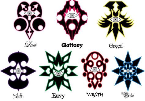 To The Seven Deadly Sins 7 Deadly Sins Tattoo Seven Deadly Sins Tattoo Seven Deadly Sins Symbols