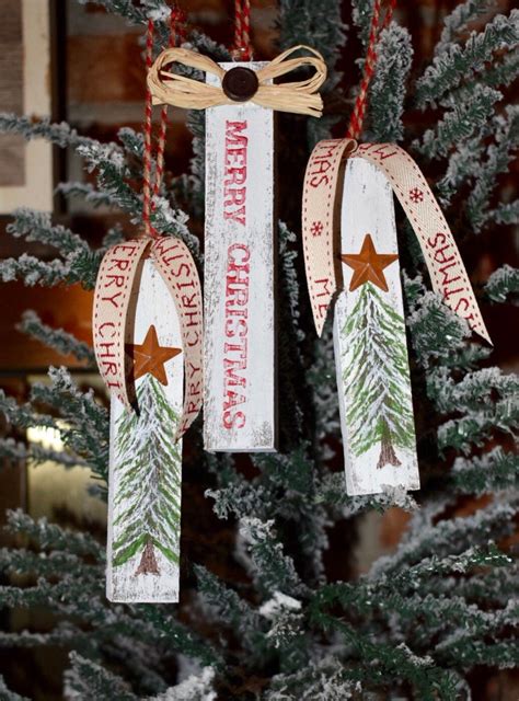 Set Of 3 Handmade Rustic Farmhouse Inspired Ornaments Etsy