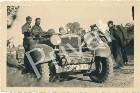 Foto Wk Soldaten Wehrmacht Uniform Fahrzeug Kennung Ostfront Polen A