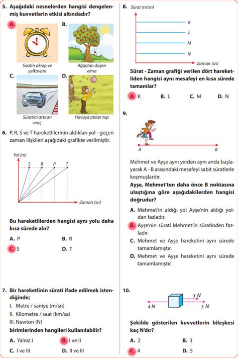 6 Sınıf Fen Bilimleri Ders Kitabı 107 108 109 110 Sayfa Cevapları