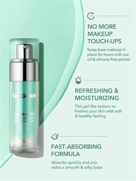 Sheglam Good Grip Primer Hydrating Long Lasting Face Makeup Mint Blue