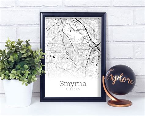 Smyrna Map Instant Download Smyrna Georgia City Map Printable Etsy