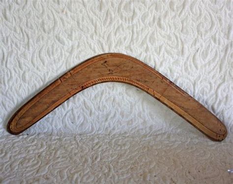 Vintage Australian Aboriginal Mulga Wood Boomerang Item 1376501