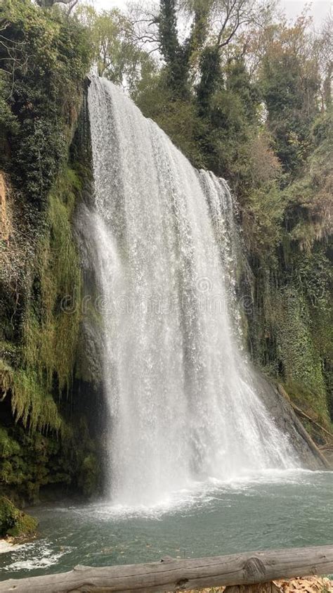 Waterfall At The Monasterio De Piedra In Zaragoza Spain Stock Image