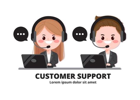 Free Vector | Customer service and Call center cartoon art illustration