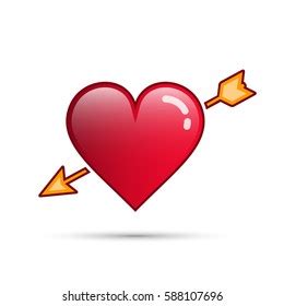 Heart Arrow Emoji Icon Object Symbol Stock Vector (Royalty Free ...