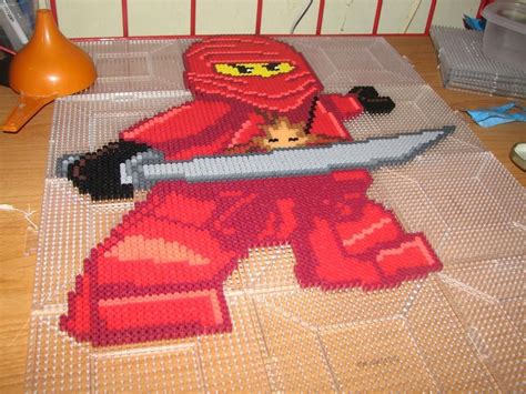 Kai Red Ninja Lego Ninjago Perler By Ndbigdi On DeviantArt