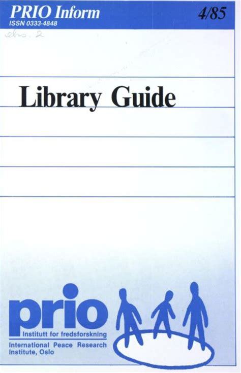 Library Guide Peace Research Institute Oslo Prio