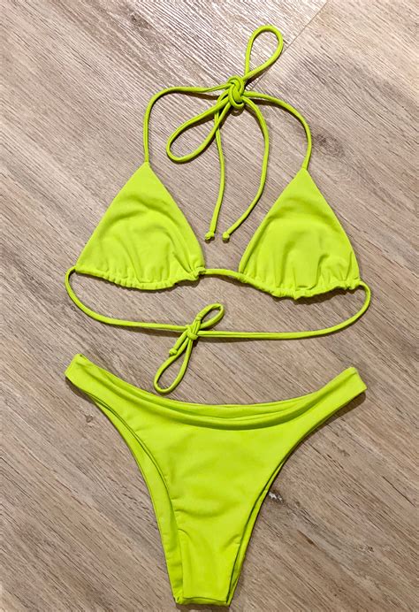 Women Bikinis Set Women Swim Wear Triangle Bralette Two Piece Swimsuit