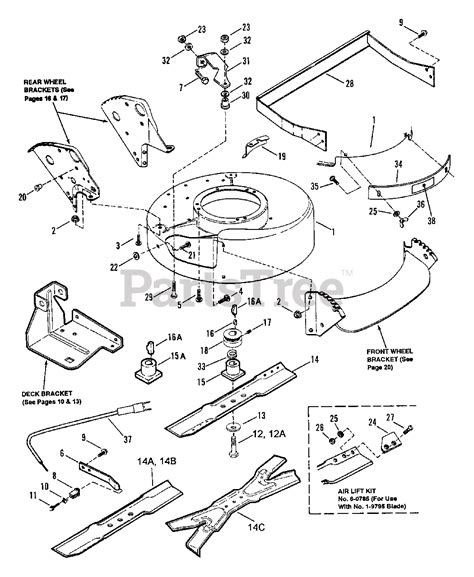 Snapper Ep 21400 Snapper 21 Walk Behind Mower 4hp Cutting Deck Blade Interlock Parts