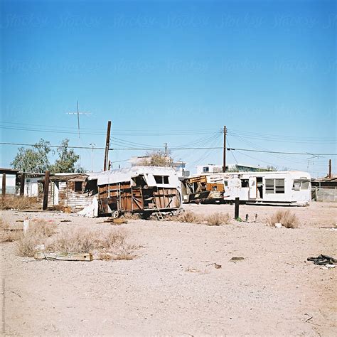 Californian Desert Abandoned Trailer Homes By Stocksy Contributor Natalie Jeffcott Stocksy