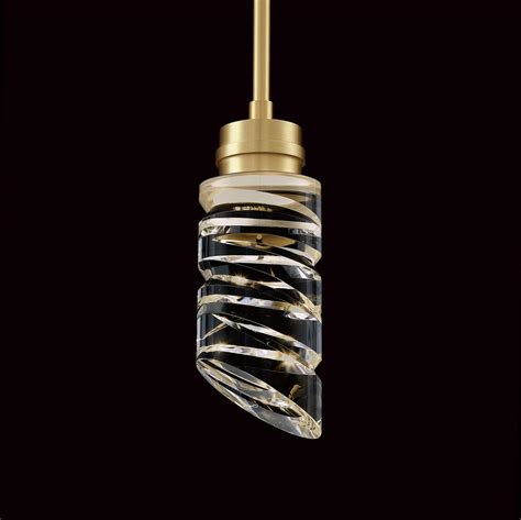 Buy Motini 1 Light Cylinder Crystal Pendant Light In Gold Brushed Brass