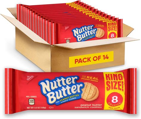 Nutter Butter Peanut Butter Sandwich Cookies 18 Packs 2 Cookies Per Pack