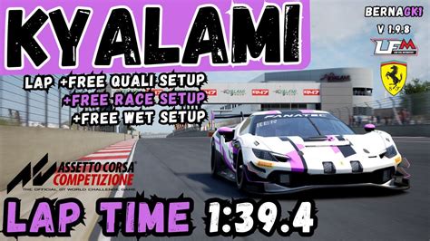 FERRARI 296 GT3 KYALAMI 1 39 4 HOTLAP FREE SETUP ACC YouTube