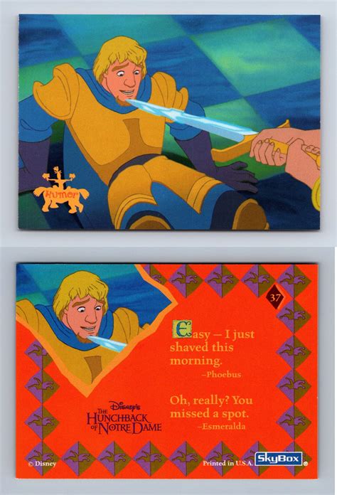 Phoebus 37 Disney Hunchback Of Notre Dame 1996 Skybox Trading Card