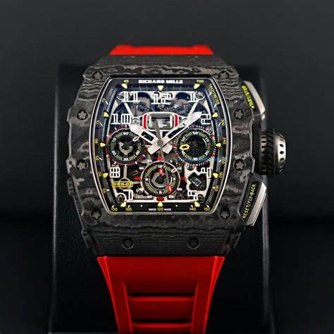 Richard Mille Rm 11 03 Black Carbon Ntpt Flyback Chronograph Watch In