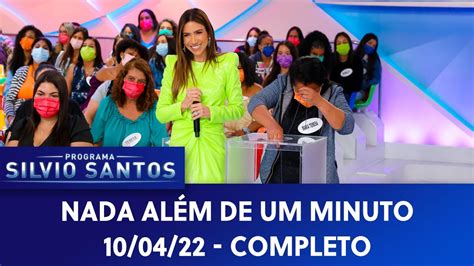 Nada Al M De Um Minuto Programa Silvio Santos Youtube