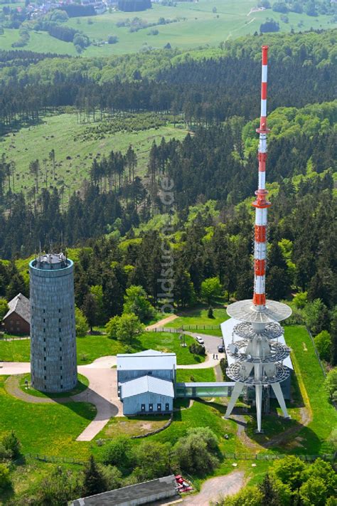 Brotterode Aus Der Vogelperspektive Funkturm Und Sendeanlage Auf Der