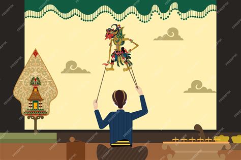 Premium Vector Javanese Puppet