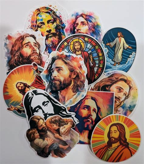 Custom Stickers of Jesus Christ, Assorted Styles. Waterproof for Water ...