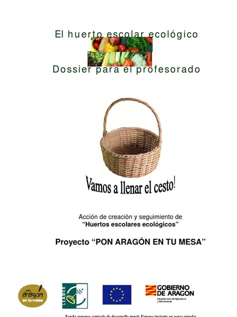 El Huerto Escolar Ecologic Dossier Profesorado General Pdf