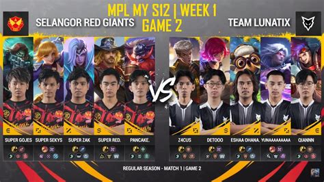 Red Giants Vs Lunatix Mpl My S Week Game Youtube