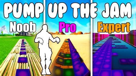 Pump Up The Jam Emote Fortnite Music Blocks Noob Vs Pro Vs Expert