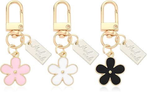 Andibro Cute Flower Keychains For Women Pcs Aesthetic Keychain Charms